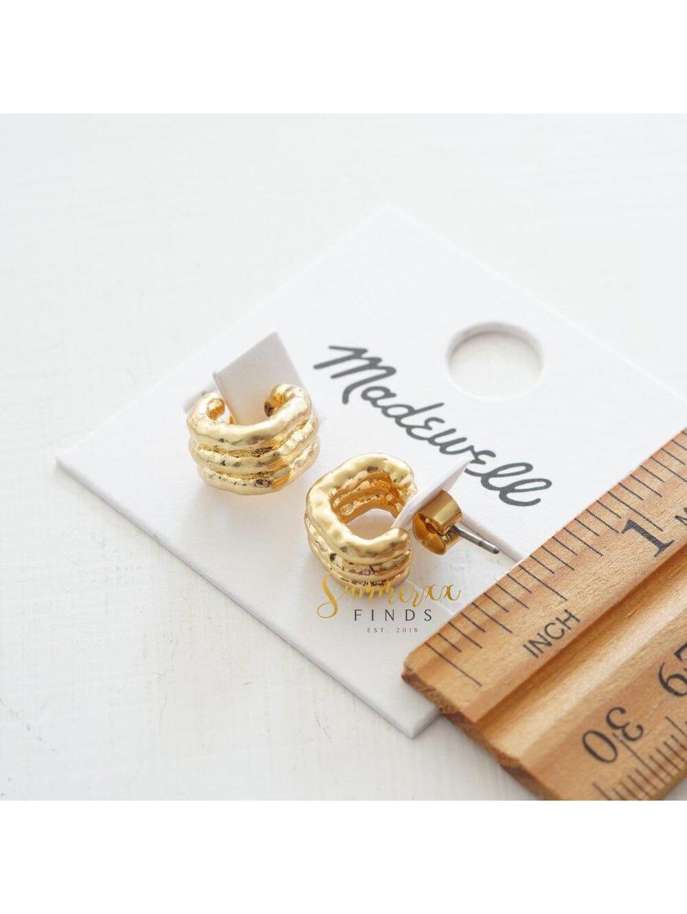 Madewell Ribbed Hoop Earrings - Picture 3 of 3